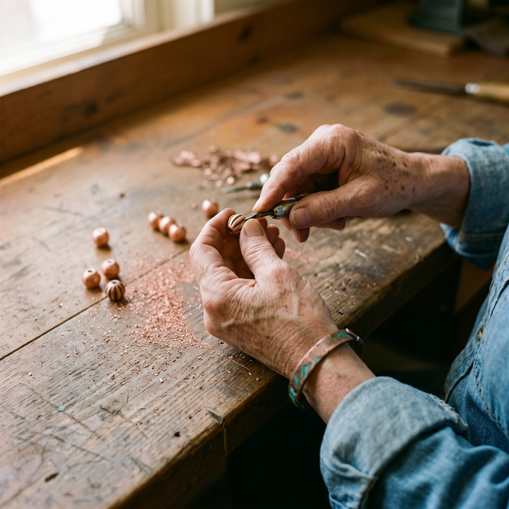Parker's Bark Copper Bracelet