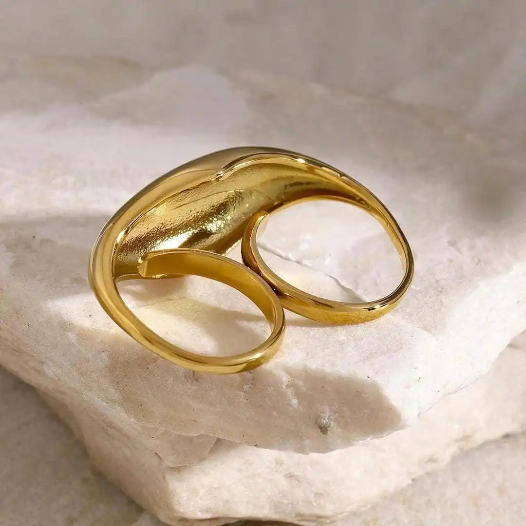 Timeless Gold-Tone Double Ring