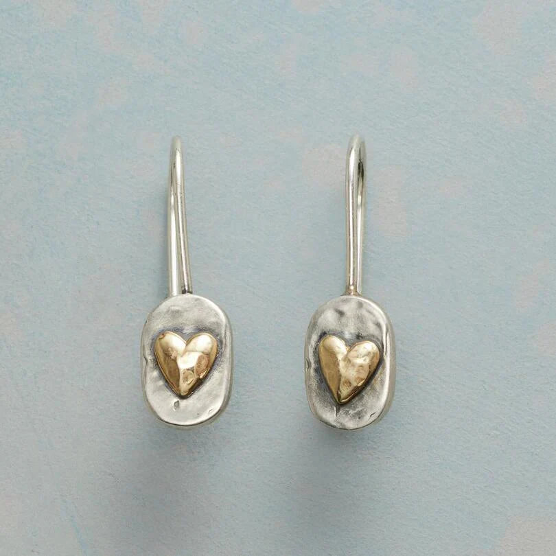 Golden Heartlace Earrings