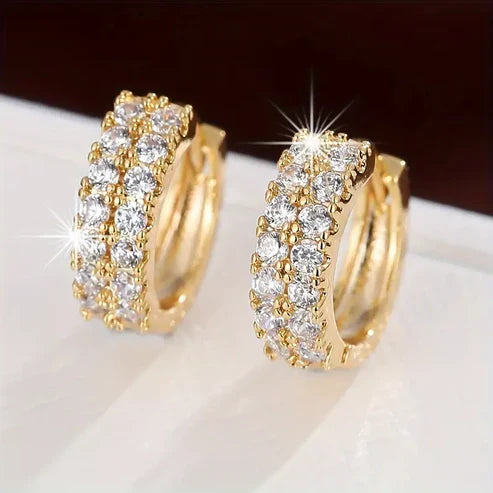 Bright Gold Stud Earrings