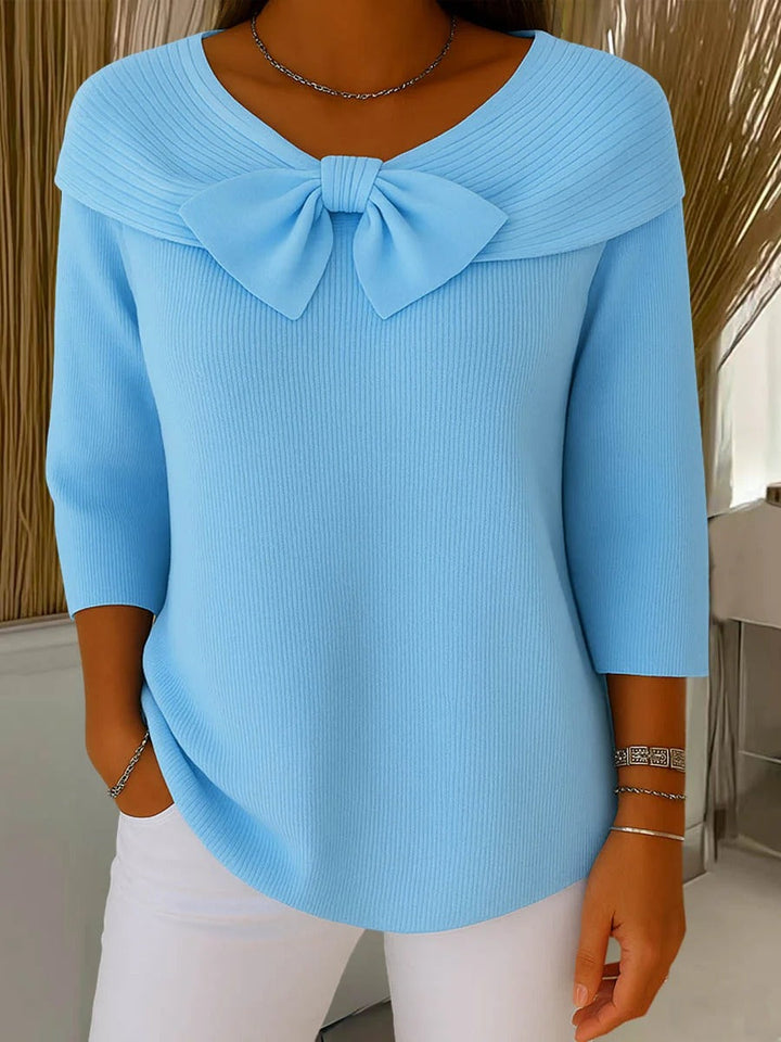 Célestine | Bow Detail Round Neck Jumper
