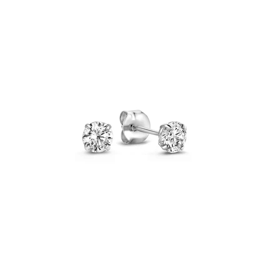 Dara Brillane Stone Earrings Set (White Gold)