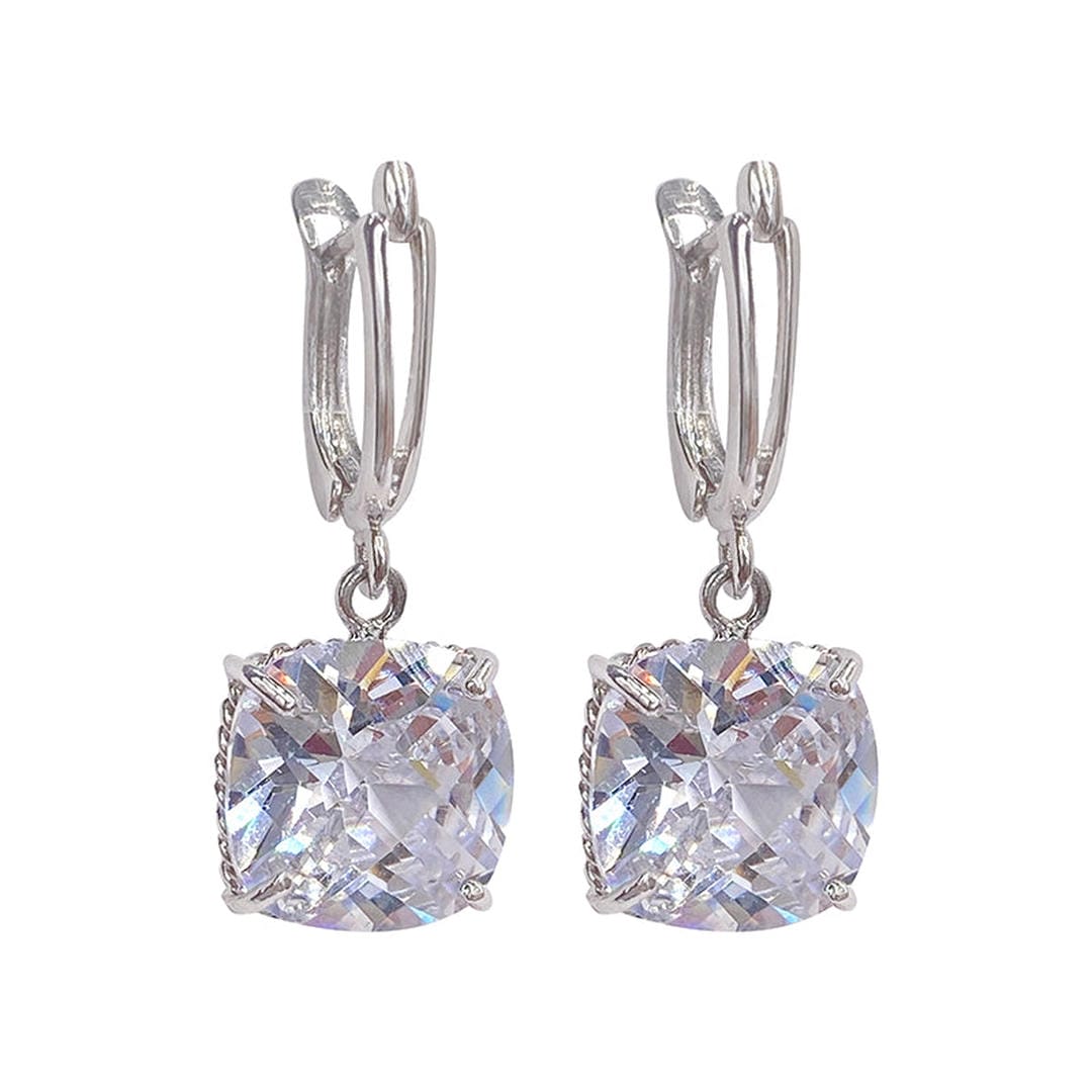 White Gold-Tone Cubic Zirconia Pendants