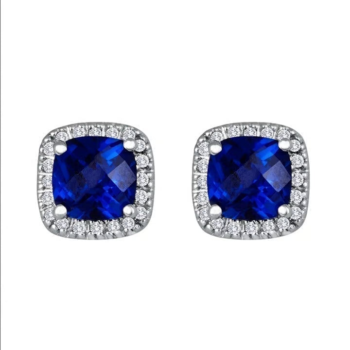 Saphir Square Stud Earrings