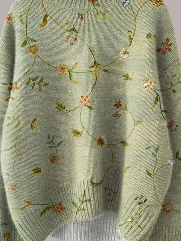 Nora | Chic Floral Roll Neck