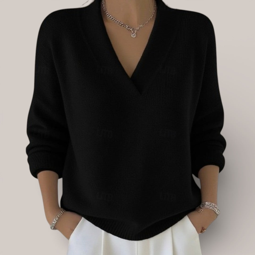 Vivienne | Soft Knit V Neck Jumper