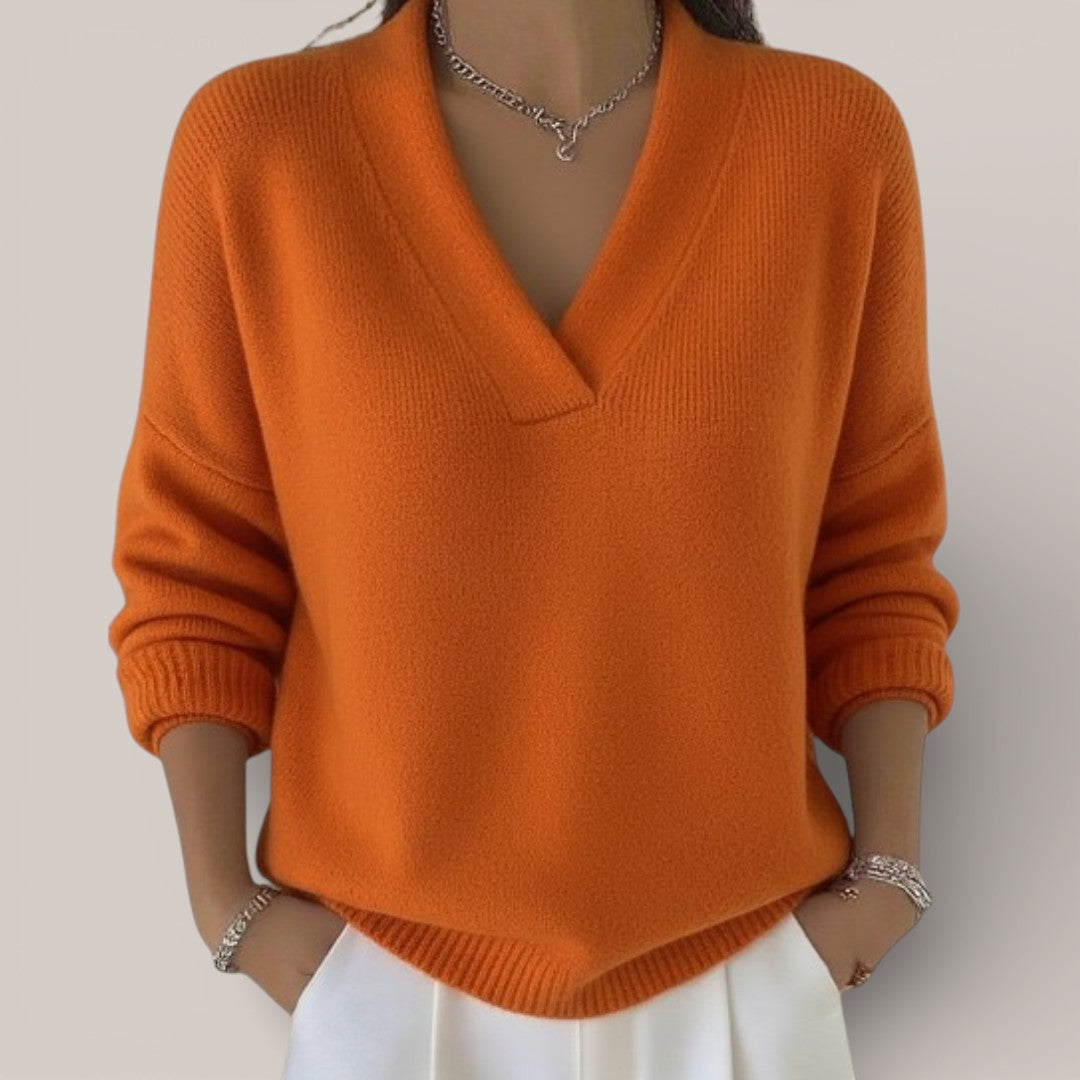Vivienne | Soft Knit V Neck Jumper
