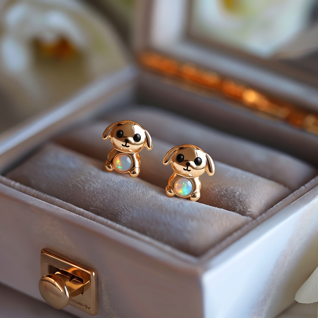 Dog Opal Stud Earrings