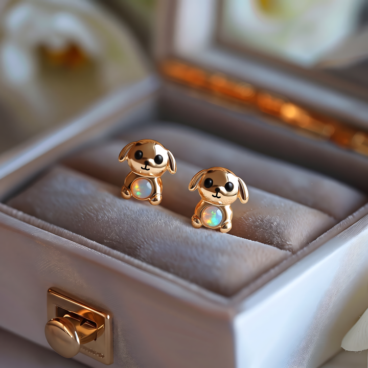 Dog Opal Stud Earrings