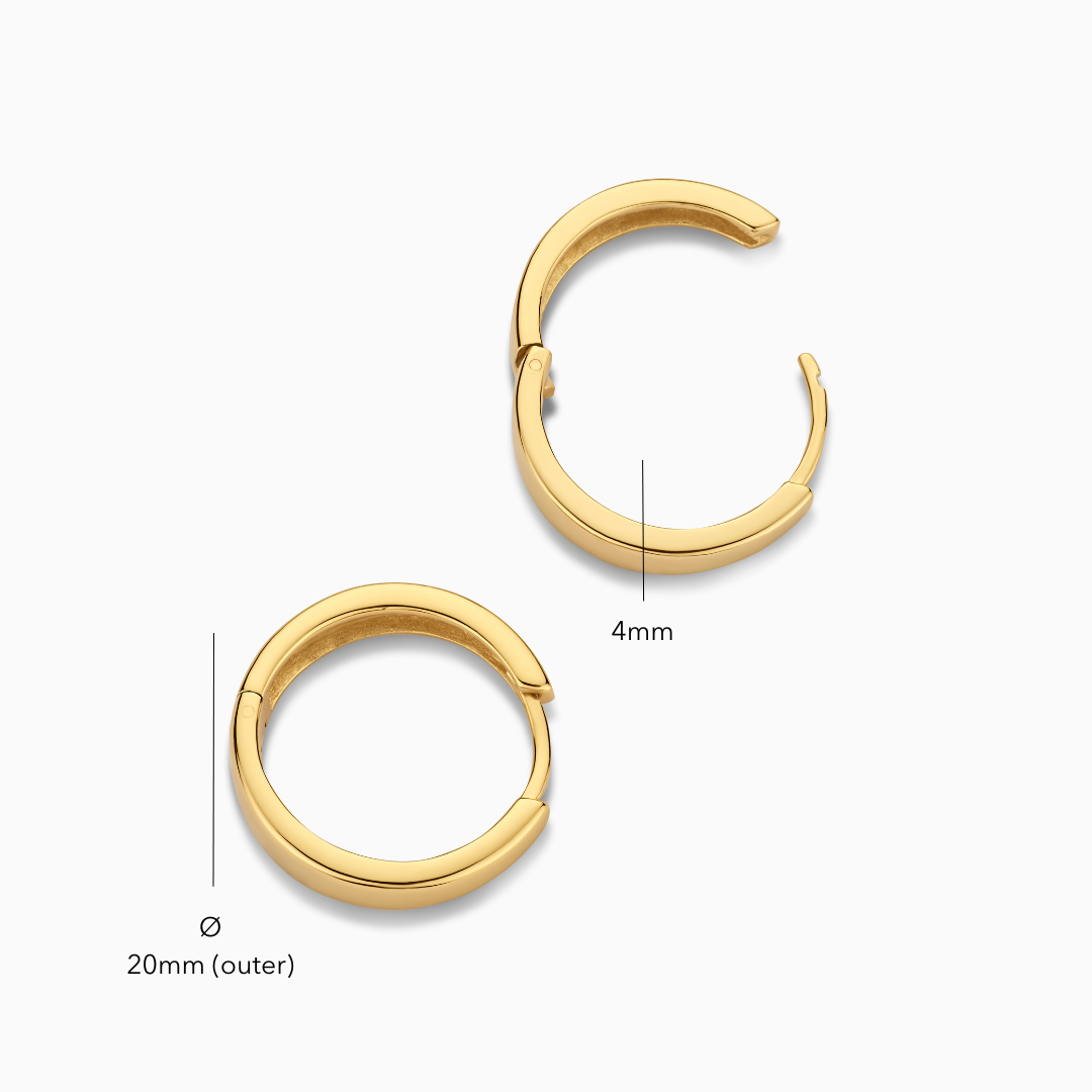 Gia Hoops (White Gold)