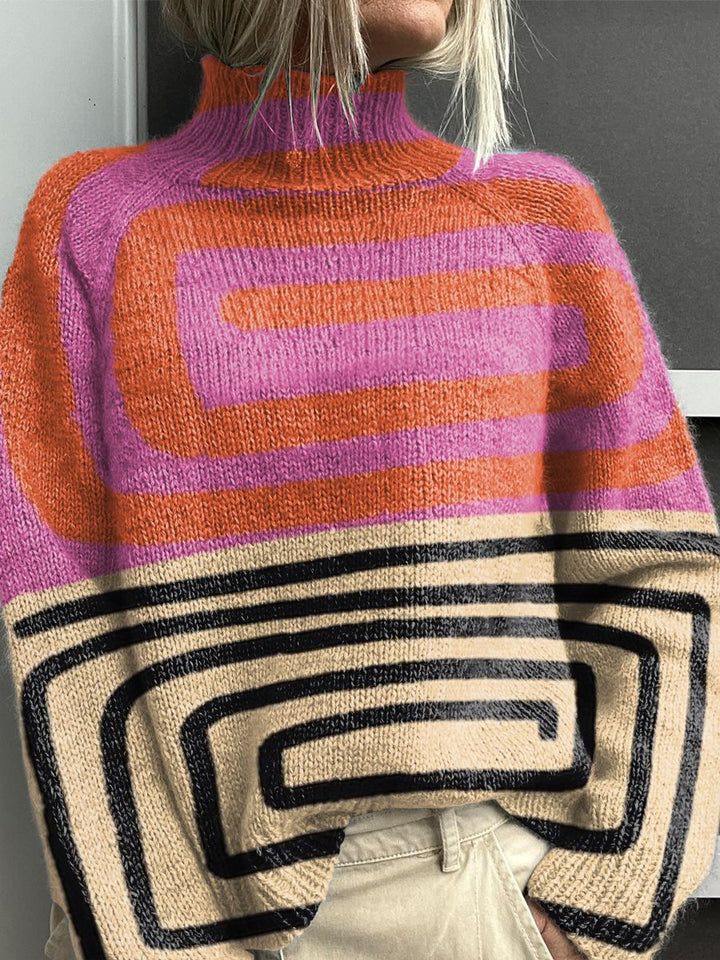 Noëlle | Colourful Roll Neck Jumper