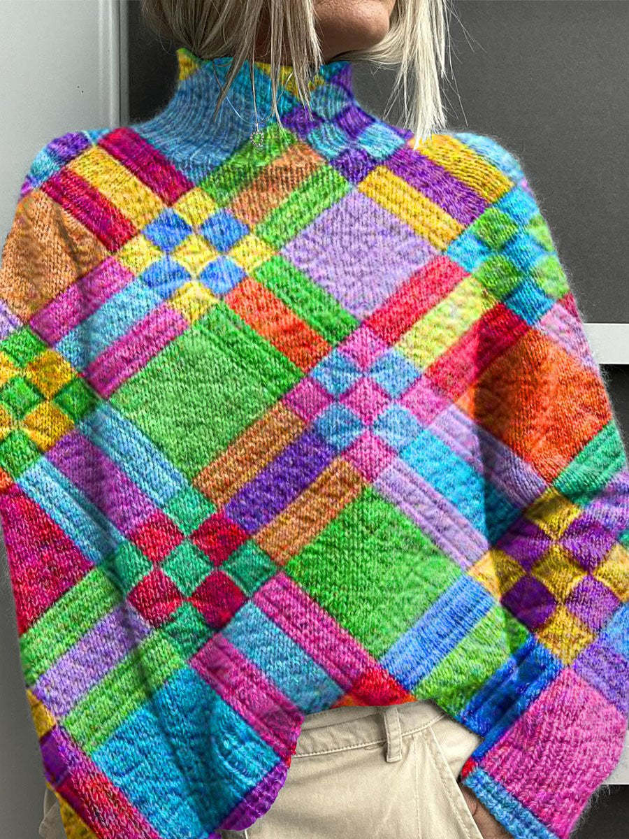 Noëlle | Colourful Roll Neck Jumper