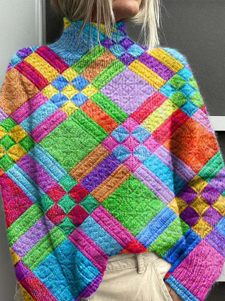Noëlle | Colourful Roll Neck Jumper