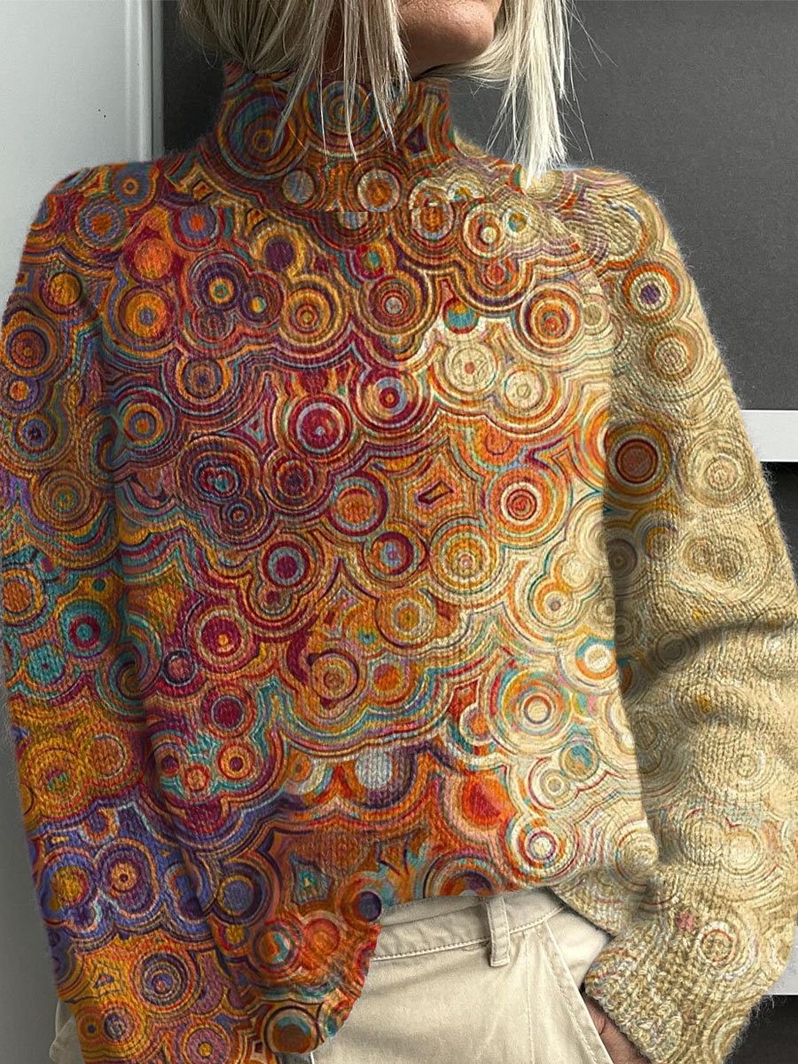 Noëlle | Colourful Roll Neck Jumper