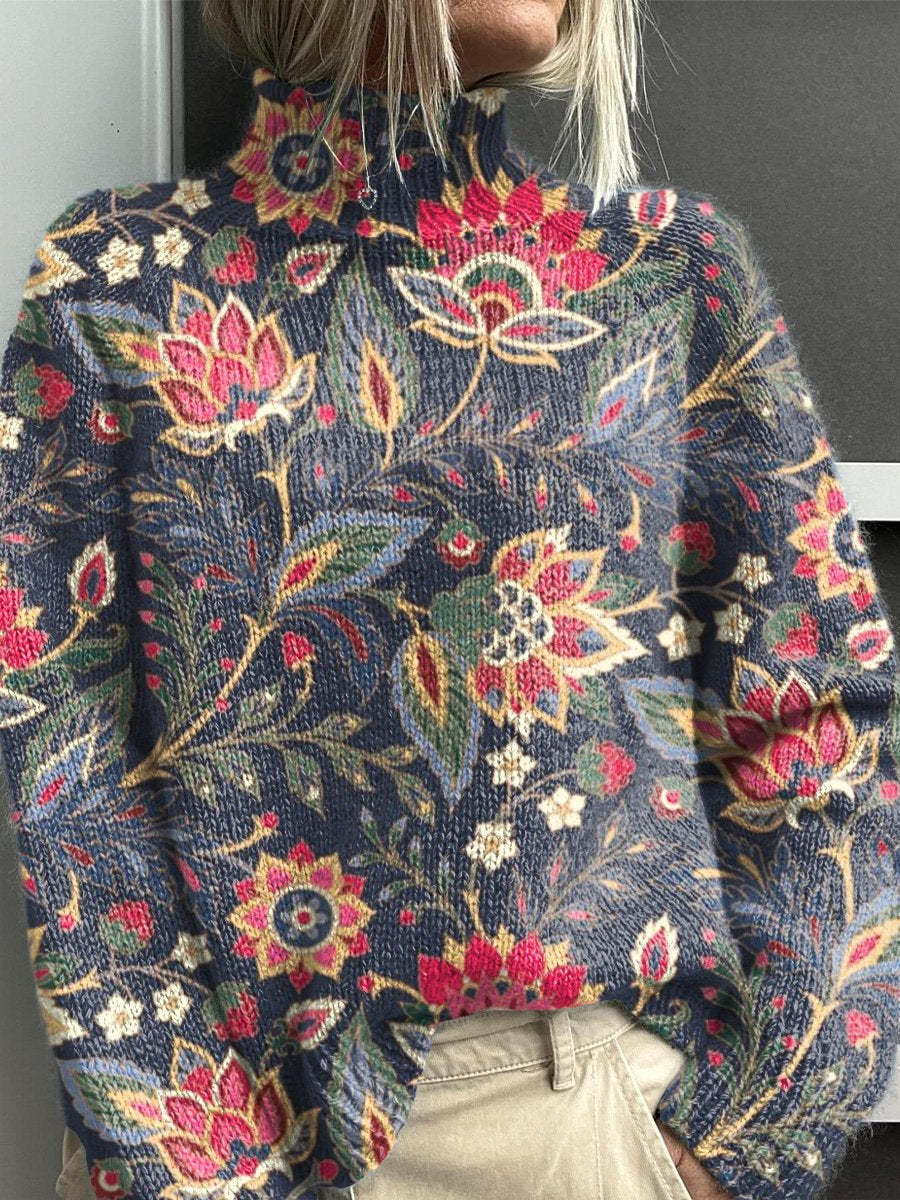 Noëlle | Colourful Roll Neck Jumper