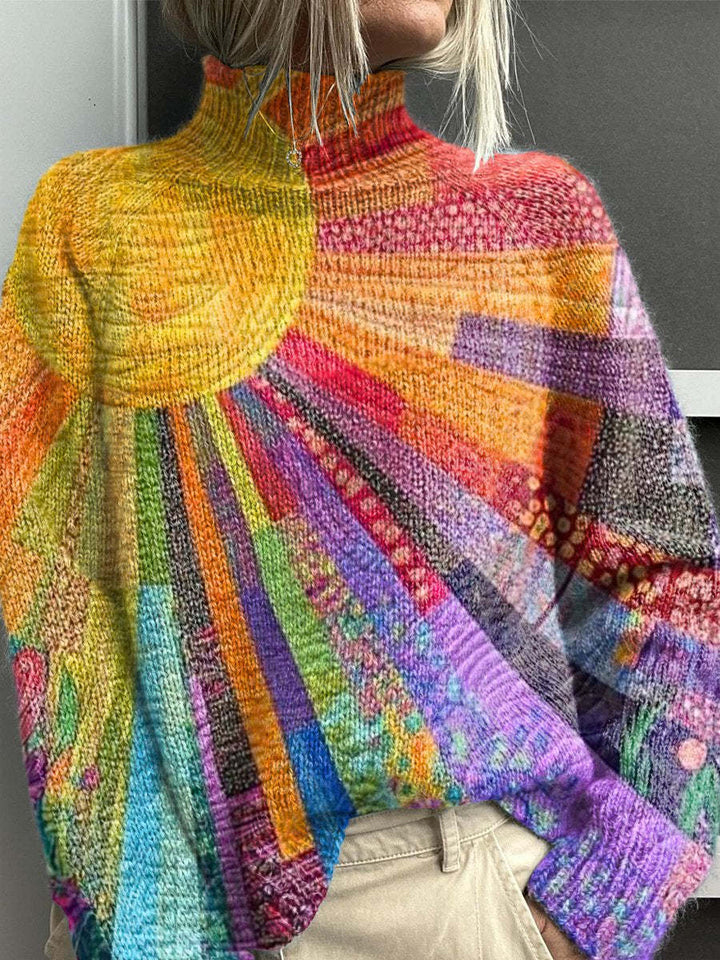 Noëlle | Colourful Roll Neck Jumper
