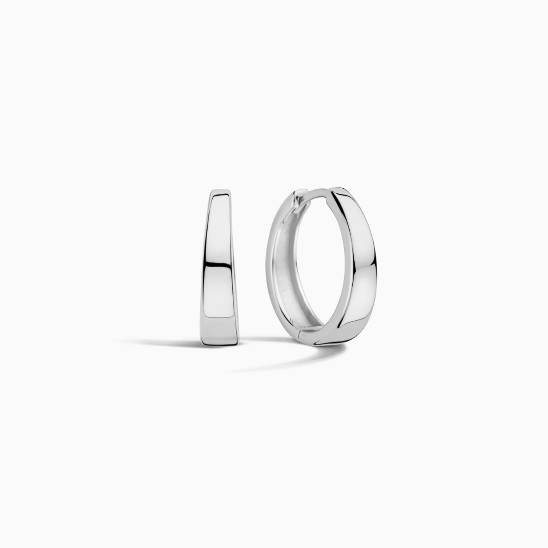 Gia Hoops (White Gold)