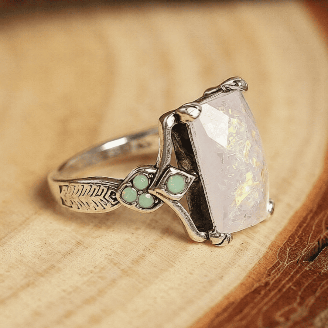 Vintage White Opal Ring